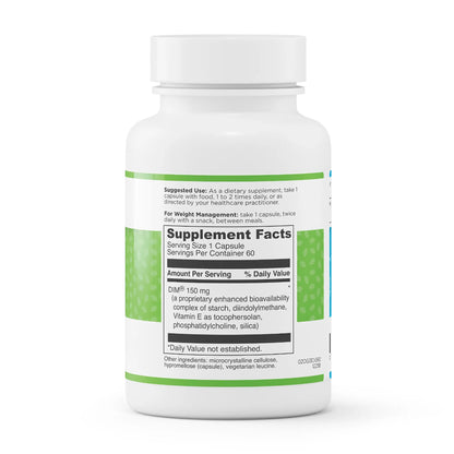 evexias health dim 150 60 capsules bottle supplement facts label