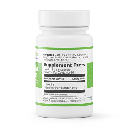 evexias health l-theanine support bottle supplement facts