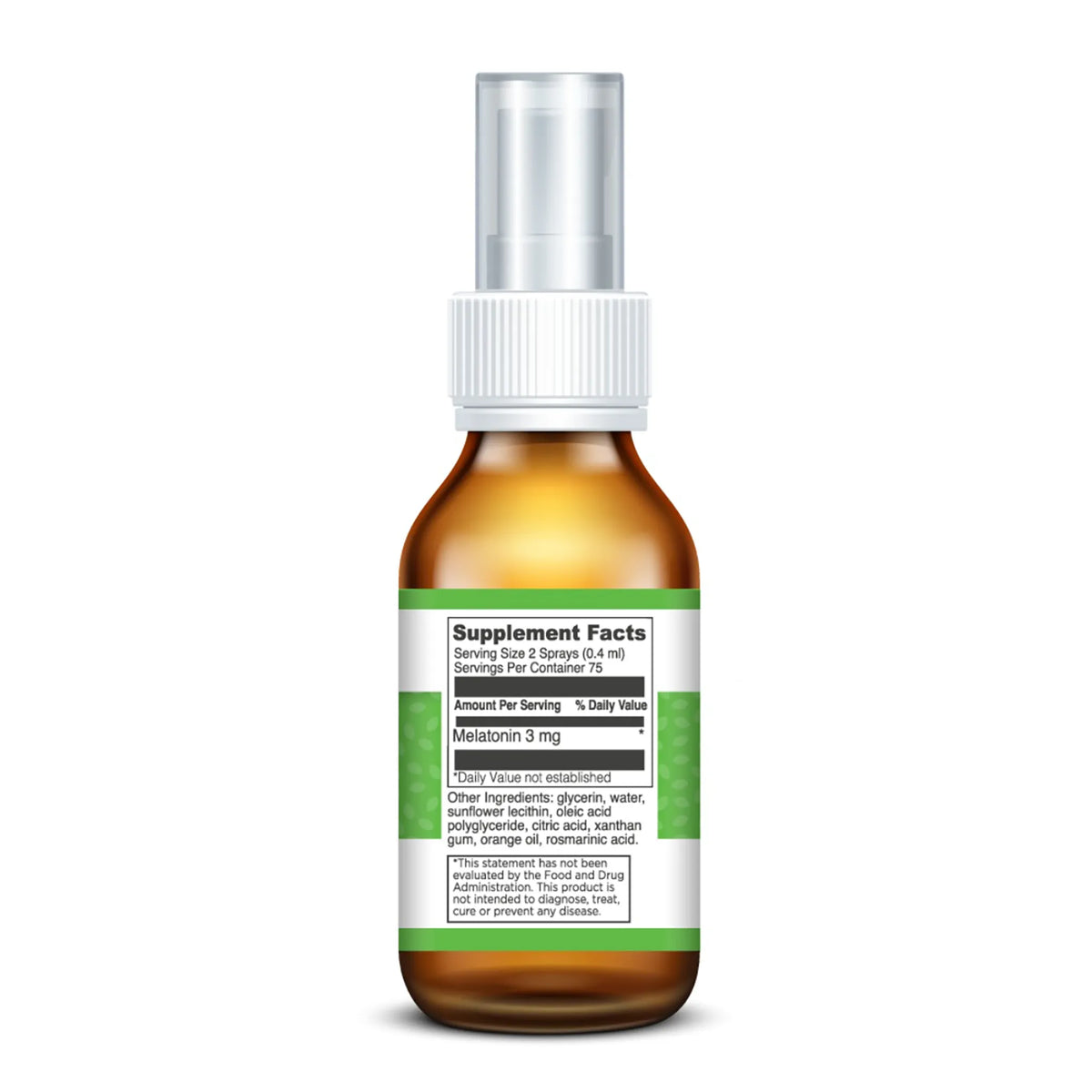 evexias health melatonin spray bottle supplement facts