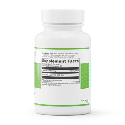 evexias health nac 500 bottle supplement facts