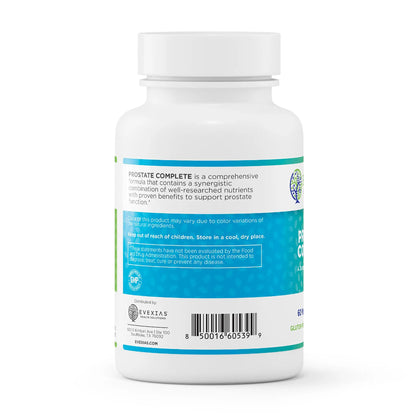 evexias health prostate complete bottle information