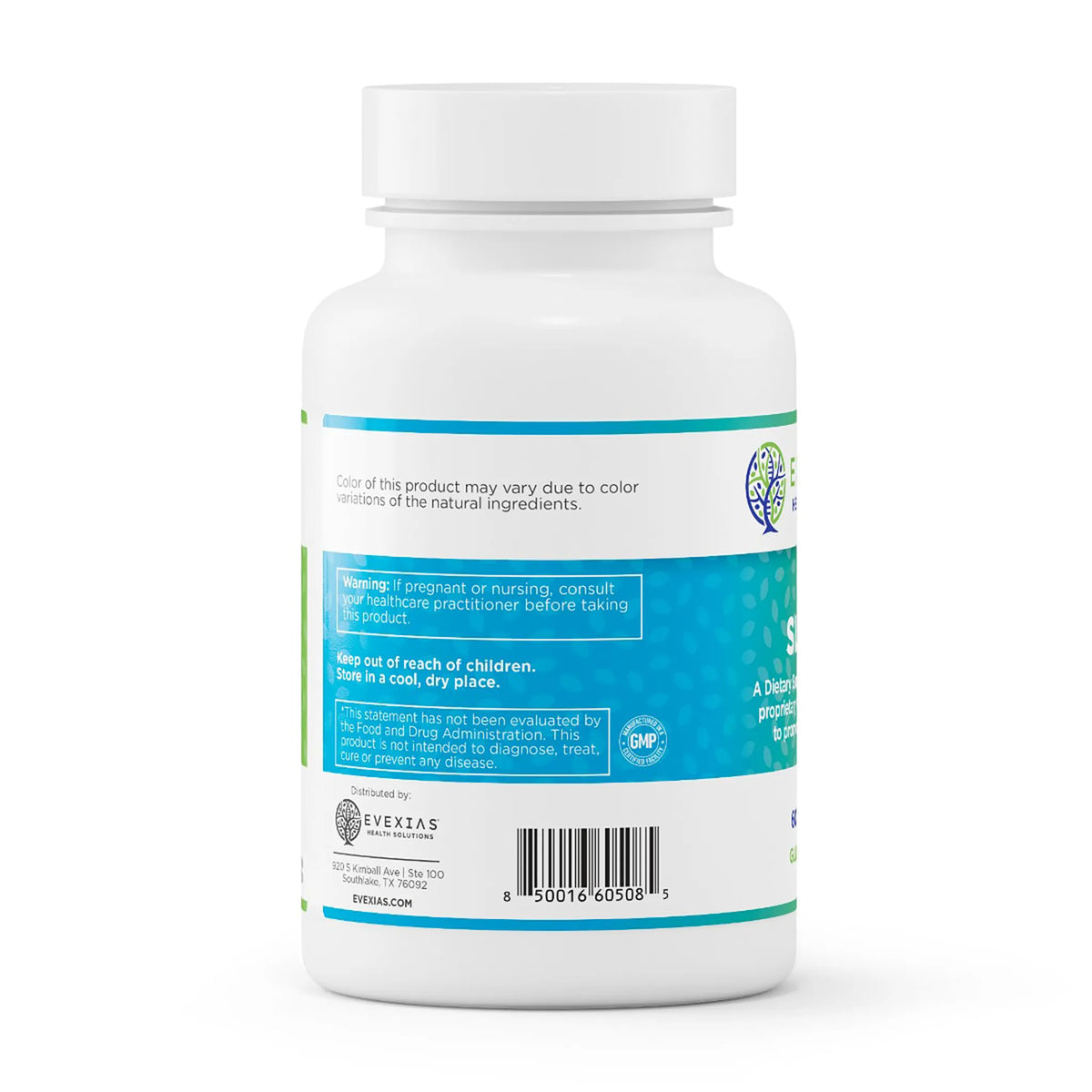 evexias health sleep bottle information label