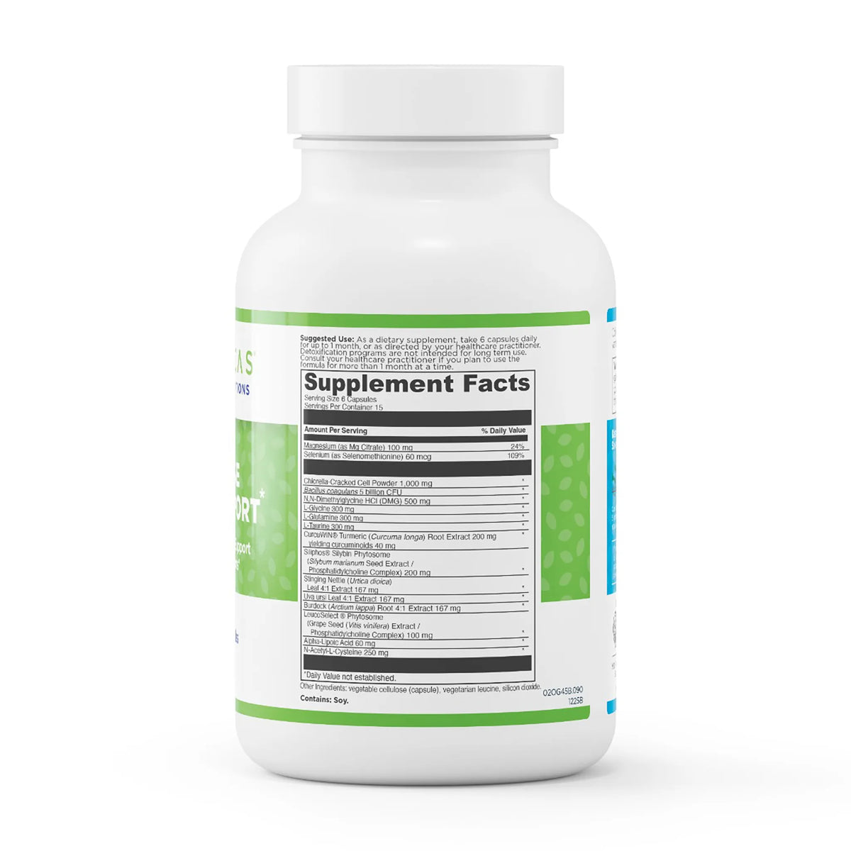 evexias health tri-phase detox support bottle supplement facts