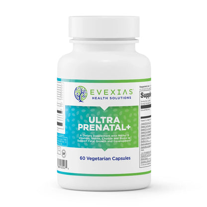 evexias health ultra prenatal+ bottle front