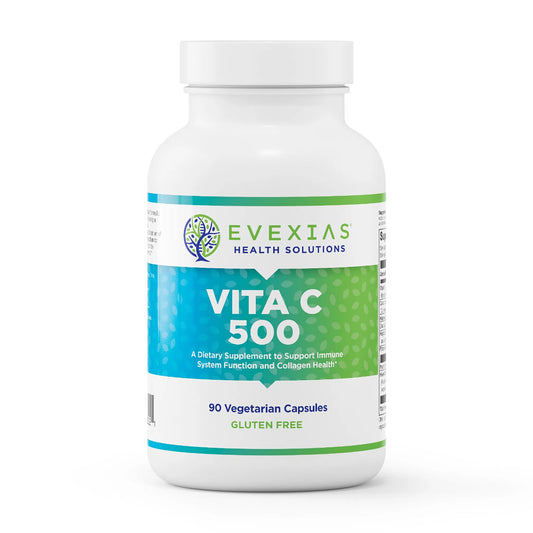 evexias health vita c 500 bottle front