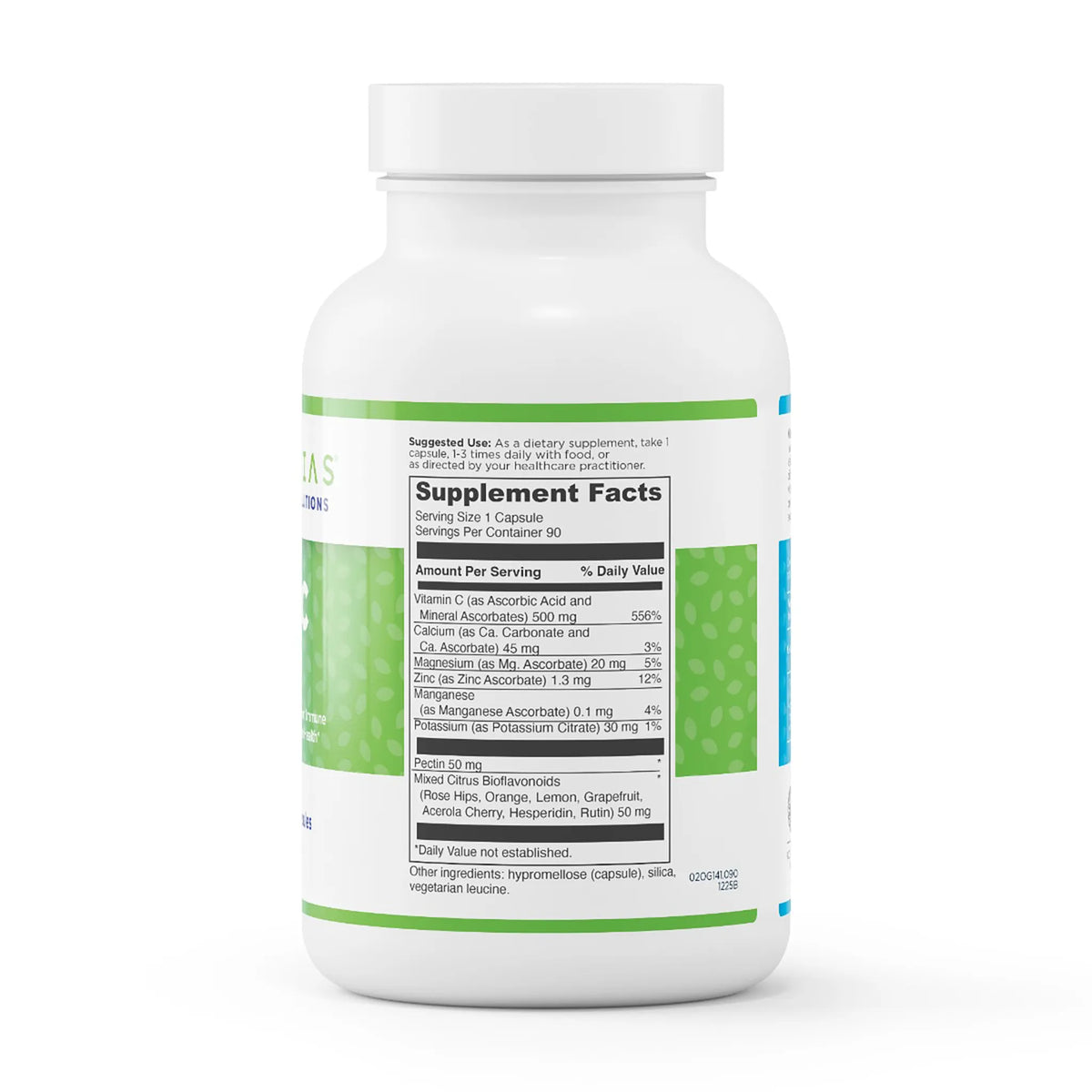 evexias health vita c 500 bottle supplement facts