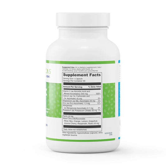 evexias health vita c 500 bottle supplement facts