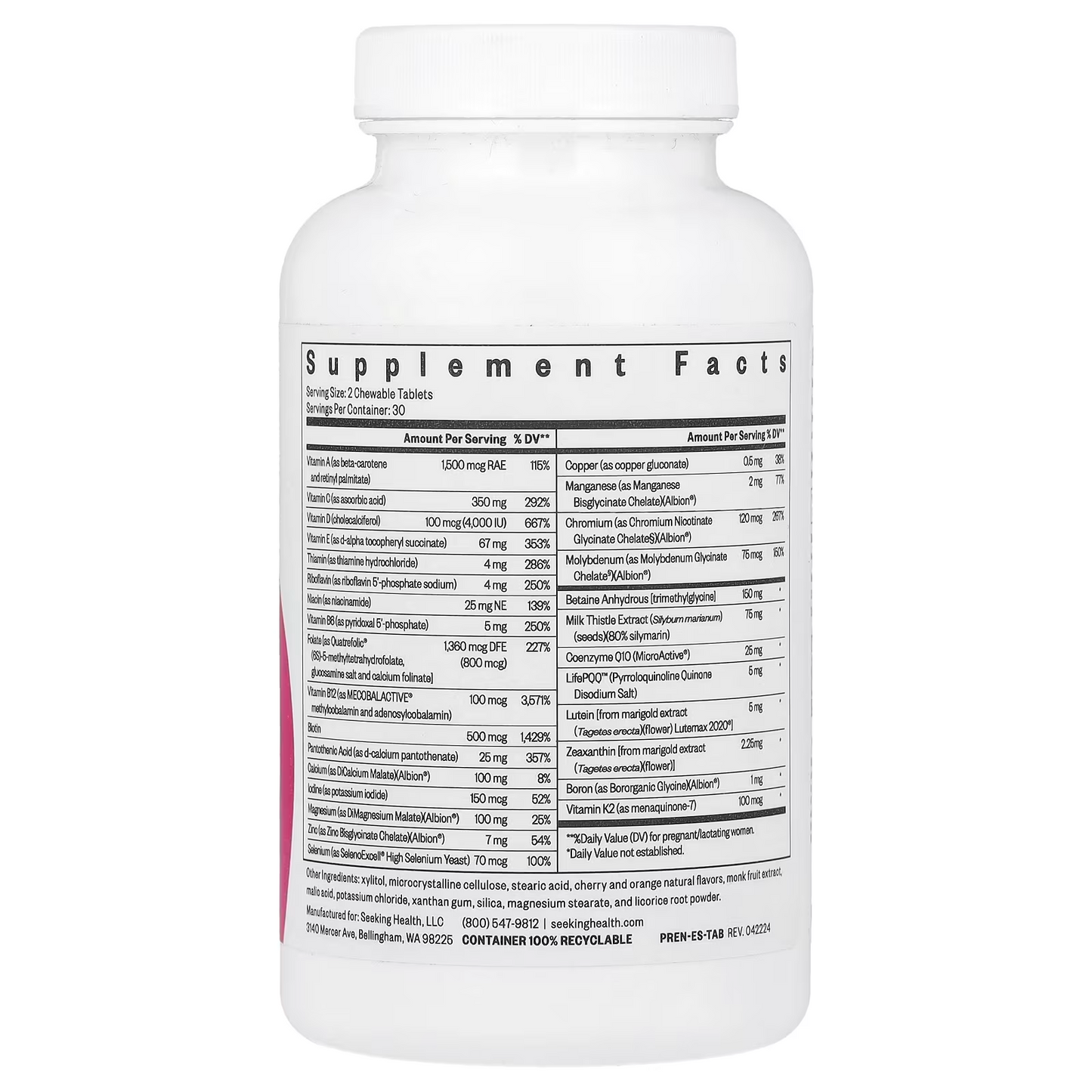 Prenatal Essentials Chewable By Seeking Health