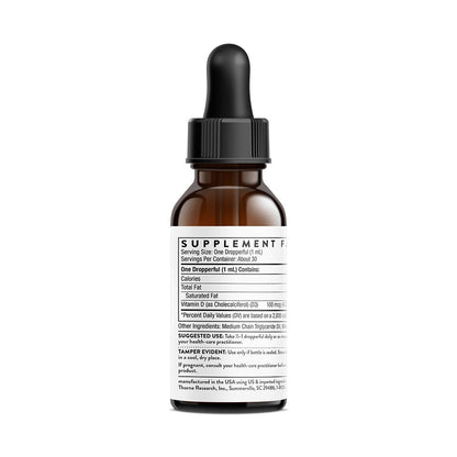 Vitamin D3 Liquid (1 fl. oz.) by Thorne
