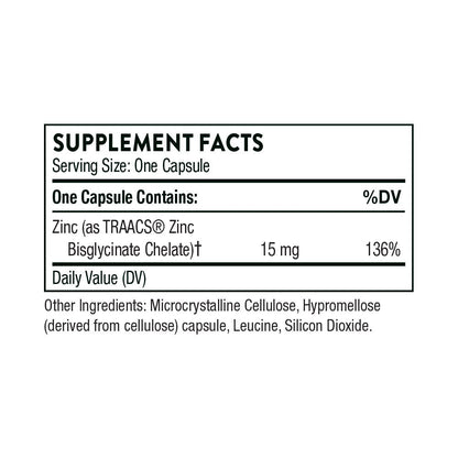Zinc Bisglycinate 15 mg By Thorne