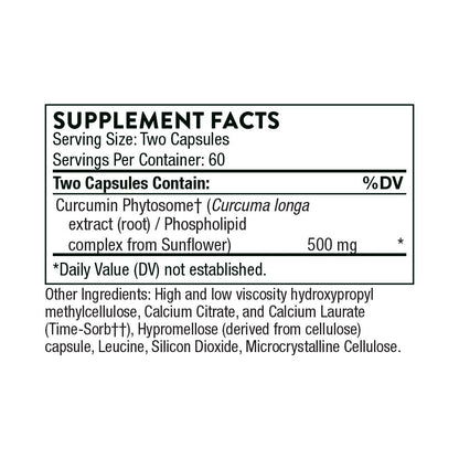 Curcumin Phytosome - Sustained Release By Thorne