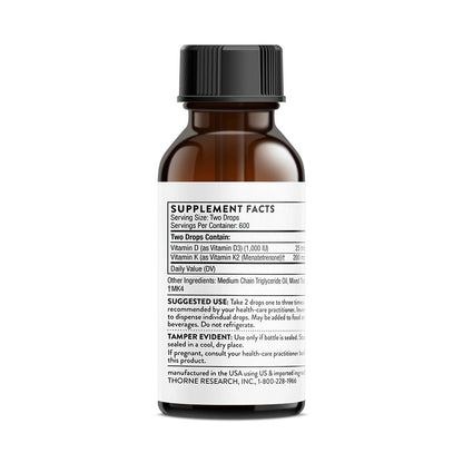Vitamin D + K2 Liquid By Thorne